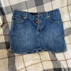 Roxy Women's Denim Mini Skirt - Medium Blue Wash